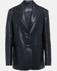 Prada Lederjacke Schwarz