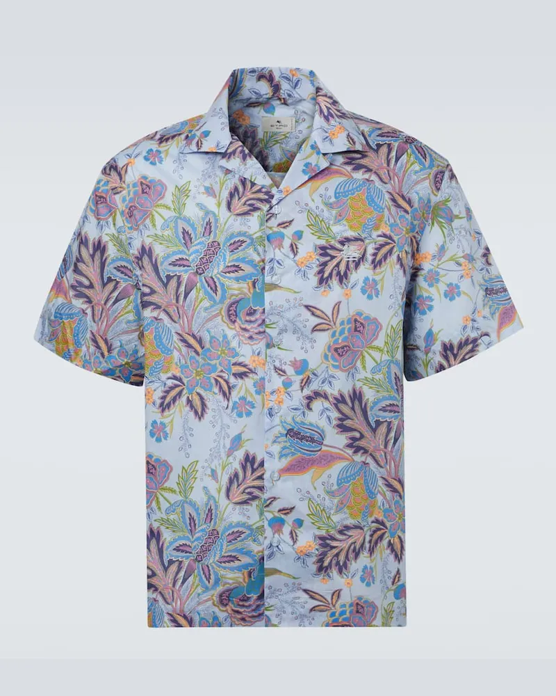 Etro Hemd aus Baumwollpopeline Multicolor