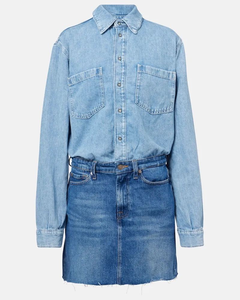 7 for all mankind Jeanskleid Blau
