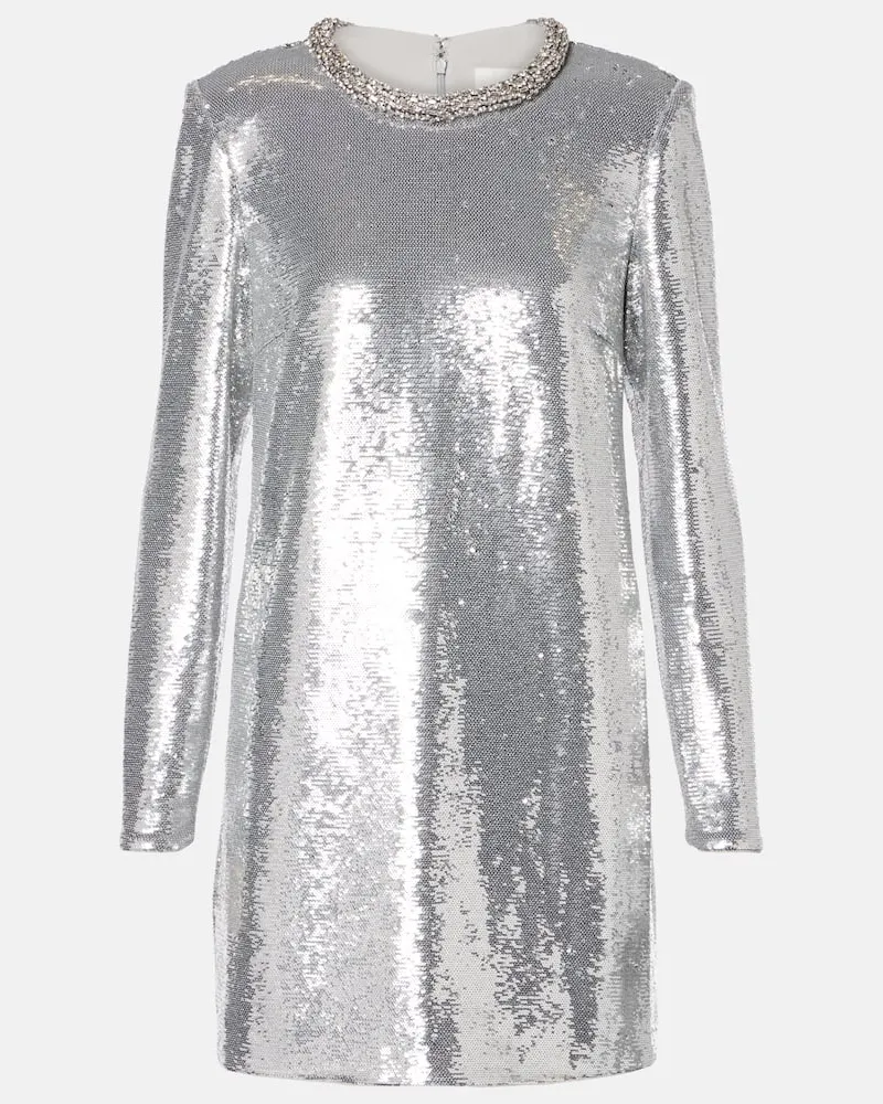 Roland Mouret Minikleid mit Pailletten Silber