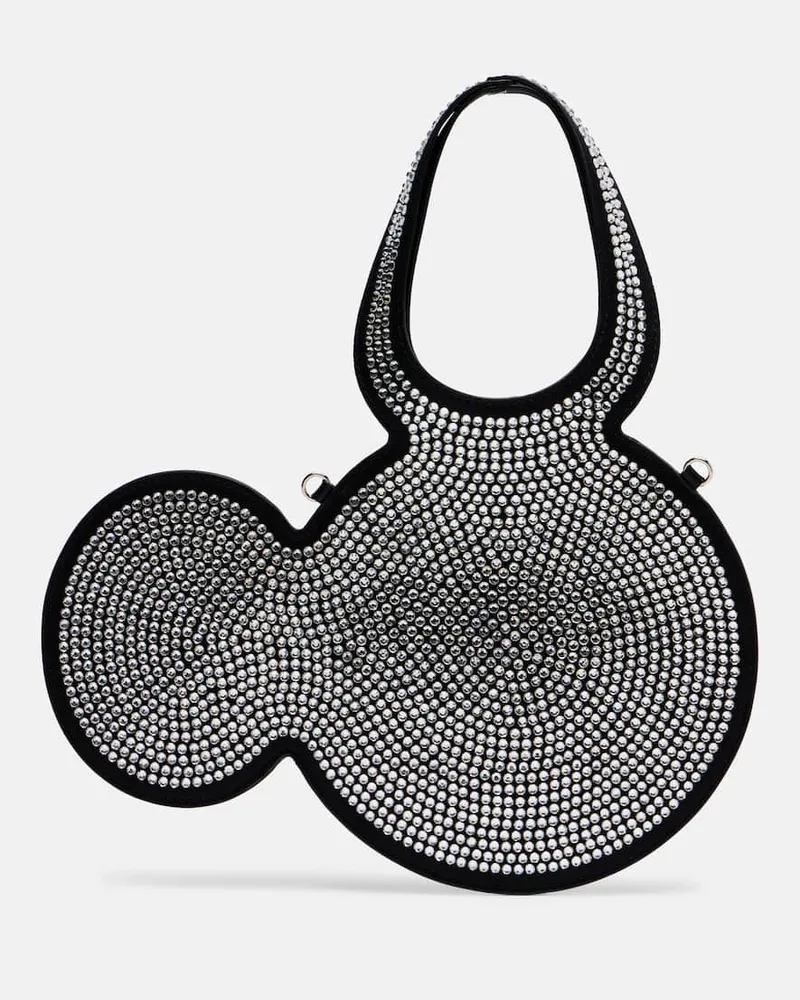 COPERNI Tote Bag Mickey Mini mit Kristallen Schwarz