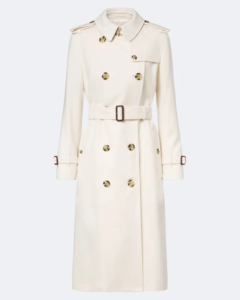 Burberry Trenchcoat aus Kaschmir Weiß