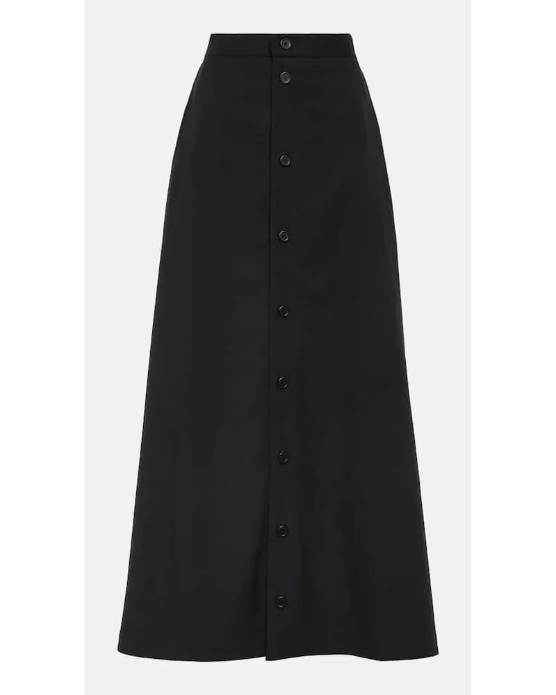 Balenciaga Maxirock aus Wolle Schwarz