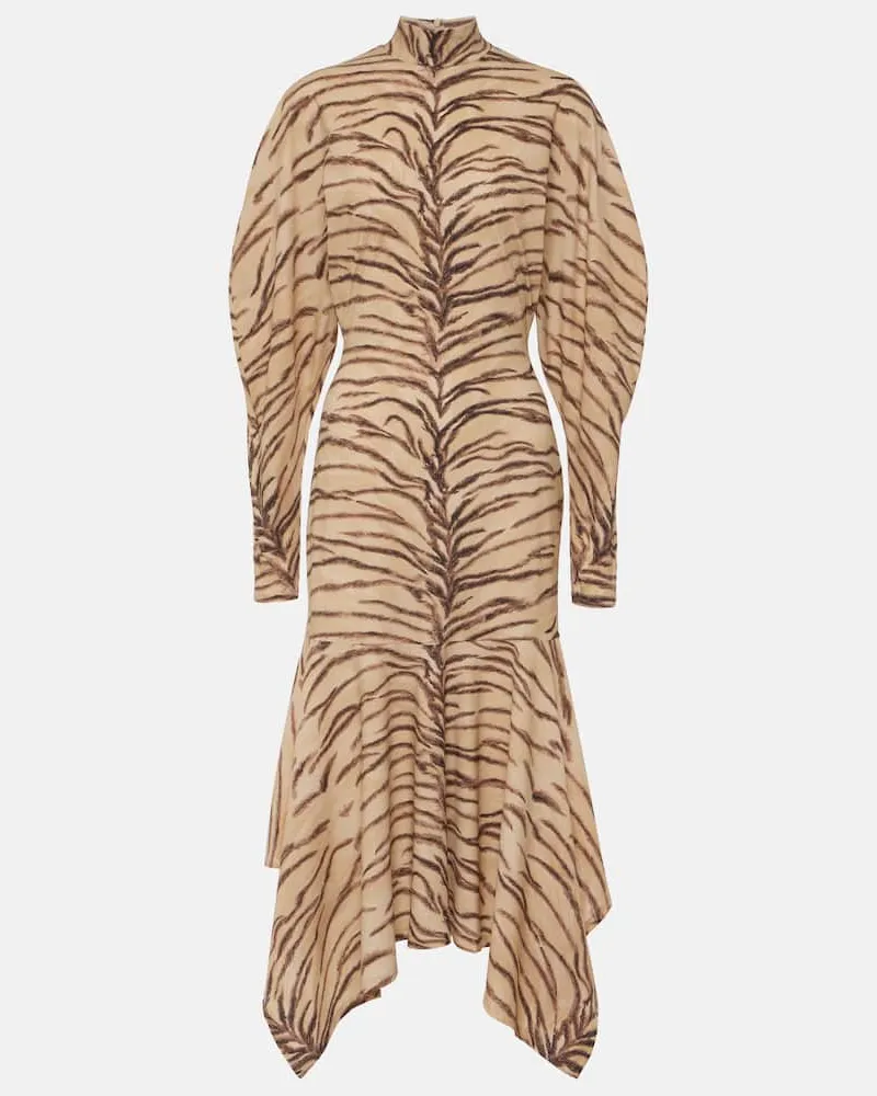 Stella McCartney Midikleid aus Jersey Weiß