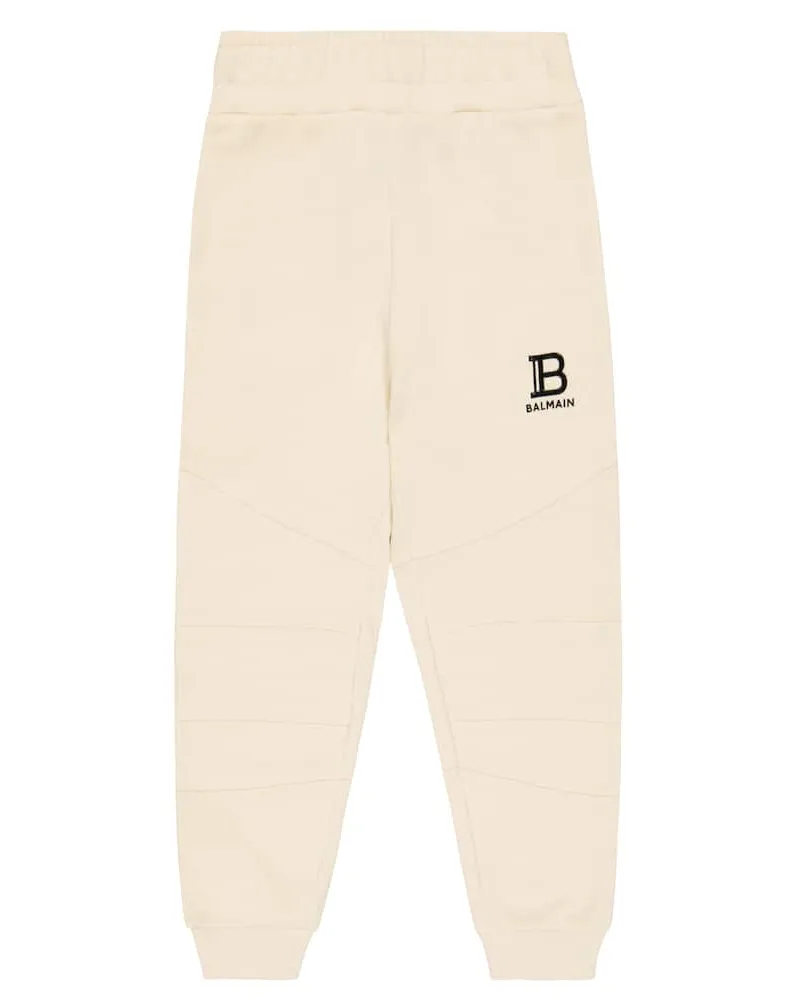 Balmain Jogginghose aus Baumwolle Beige