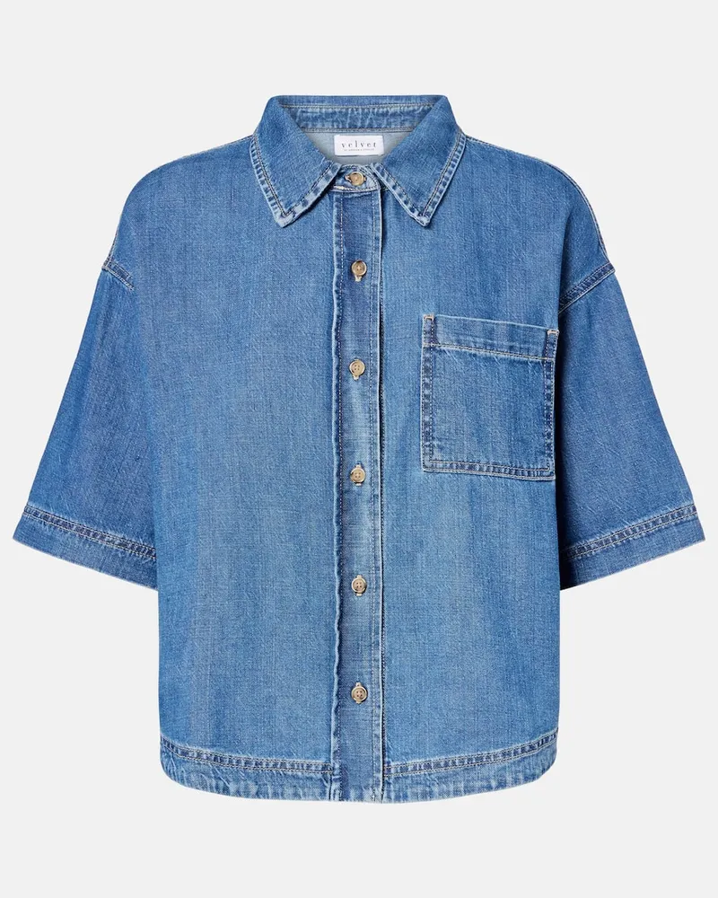 Velvet Jeanshemd Kaddy Blau