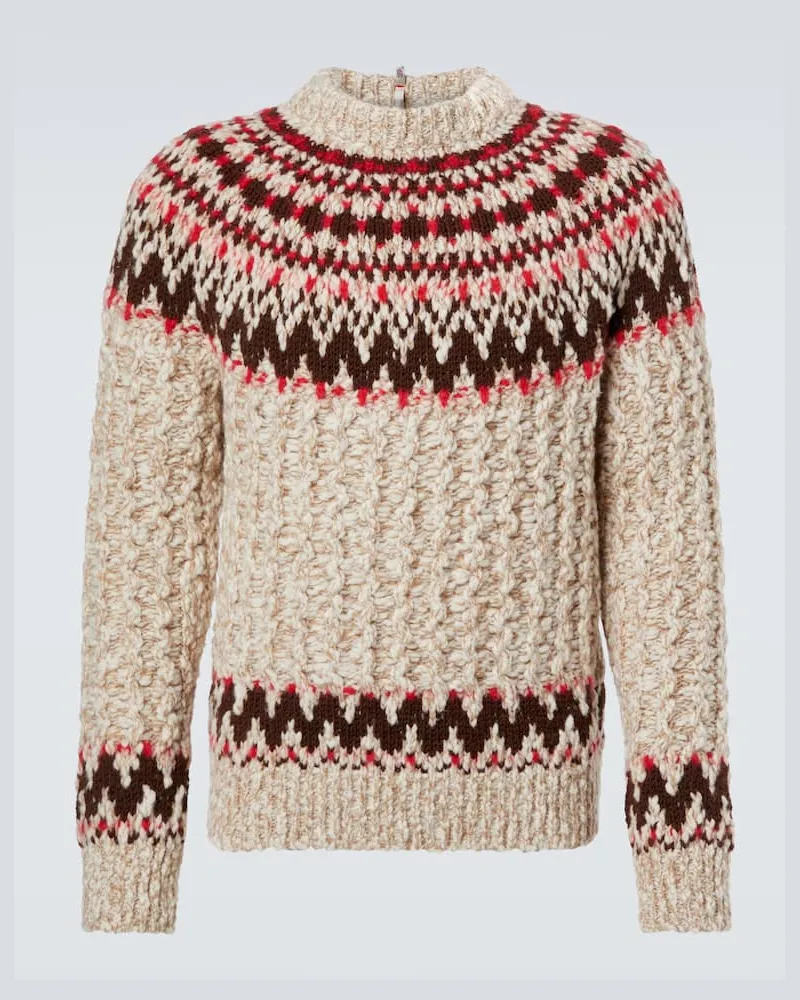 Moncler Pullover aus Jacquard Beige