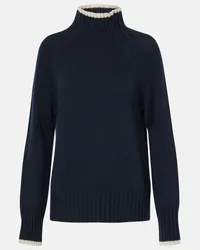 Max Mara Rollkragenpullover Mantova aus Wolle und Kaschmir Schwarz