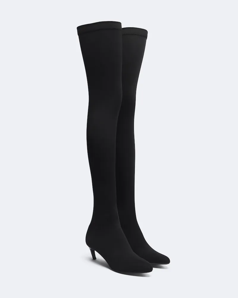 Victoria Beckham Overknee-Stiefel Harlow aus Jersey Schwarz