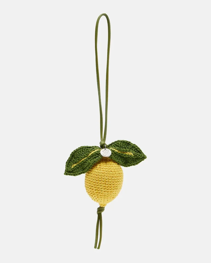 J.W.Anderson Taschenanhänger Lemon aus Häkelstrick Gelb