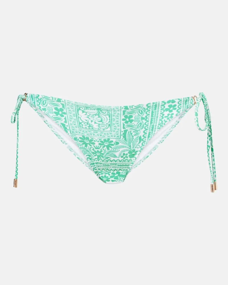 Melissa Odabash Bedrucktes Bikini-Höschen Costa Grün