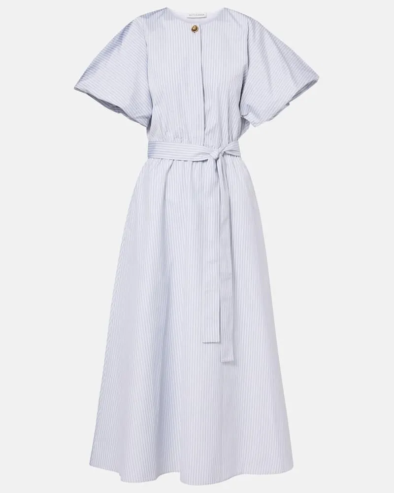 Altuzarra Midikleid Paulina aus Baumwolle Blau