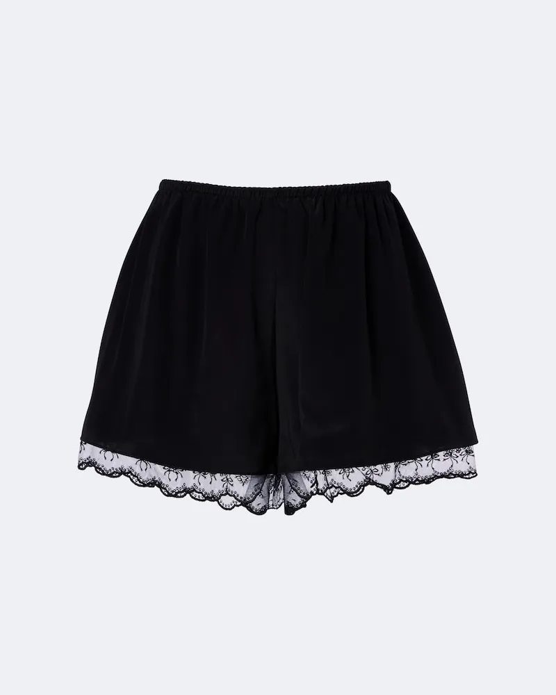 Simone Rocha Shorts mit Spitze Schwarz
