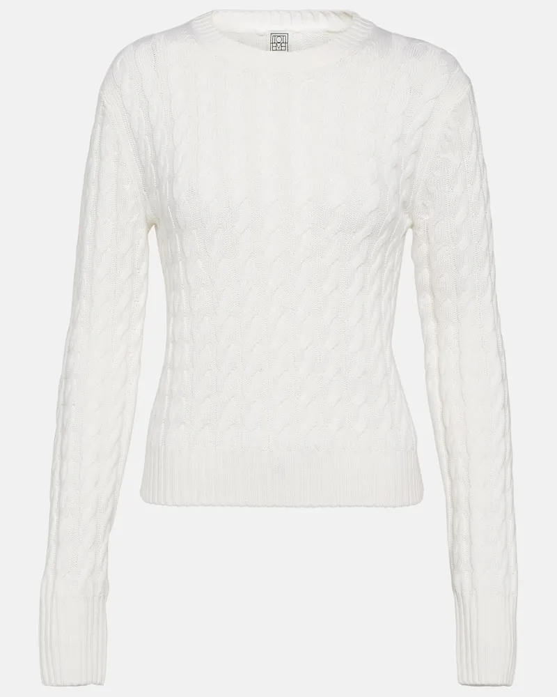 Totême Pullover aus Wolle Weiß