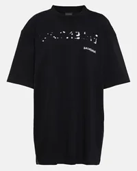 Balenciaga T-Shirt aus Jersey Schwarz