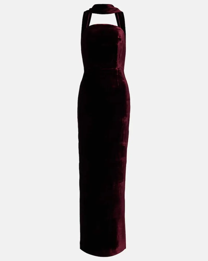 Roland Mouret Robe aus Samt Burgunderrot