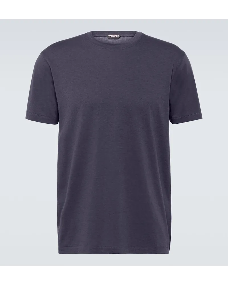 Tom Ford T-Shirt aus Jersey Blau