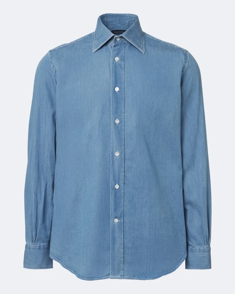 Thom Sweeney Hemd Lecce aus Denim Blau