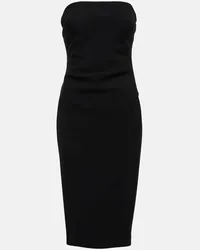 Max Mara Midikleid Bernard aus Woll-Crepe Schwarz