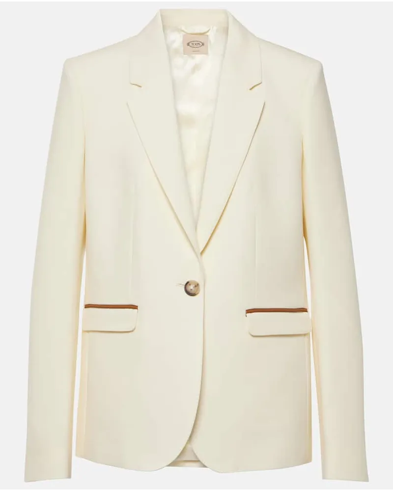 TOD'S Blazer aus Schurwolle Weiss