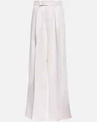 Amiri Weite High-Rise-Hose Weiss