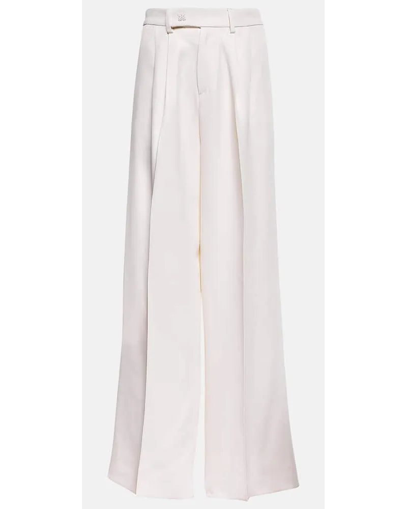 Amiri Weite High-Rise-Hose Weiss