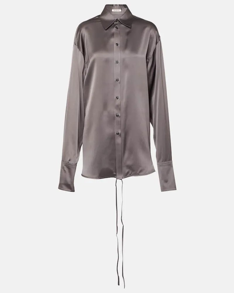 Peter Do Bluse aus Satin Grau