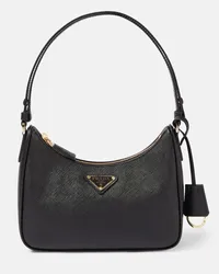 Prada Schultertasche Re-Edition Mini aus Leder Schwarz