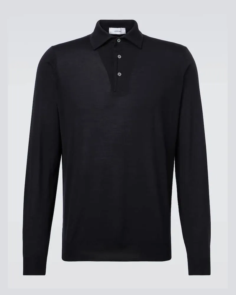 LARDINI Polopullover aus Schurwolle Blau