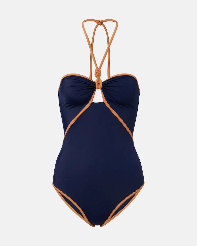 Johanna Ortiz Badeanzug mit Cut-outs Blau