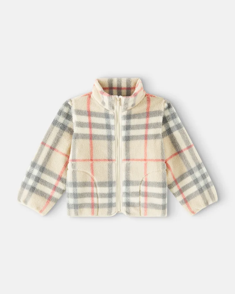 Burberry Jacke Burberry Check aus Fleece Beige