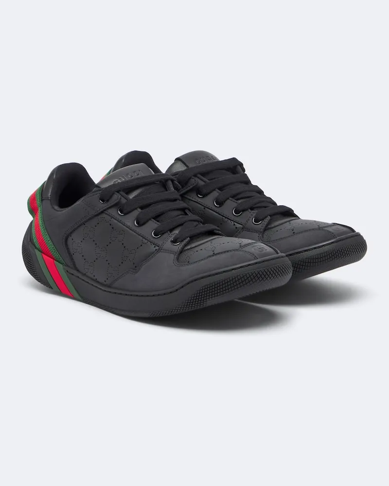 Gucci Sneakers Screener aus Leder Schwarz
