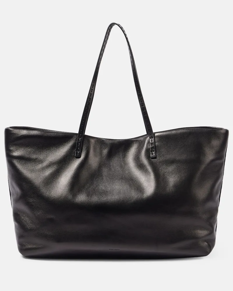 The Row Tote Nuance aus Leder Schwarz