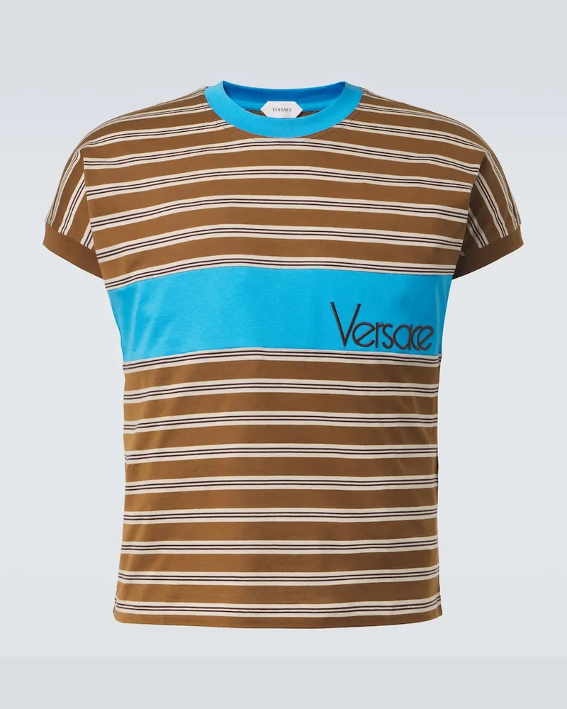 Versace T-Shirt aus Baumwolle Braun