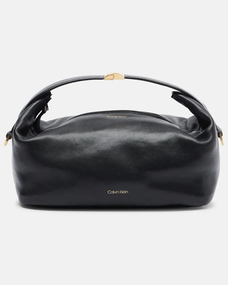 Calvin Klein Schultertasche Andy Small aus Leder Schwarz