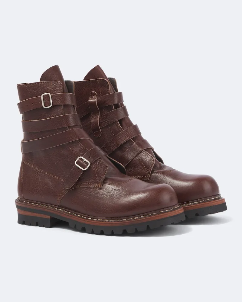 Our Legacy Ankle Boots Tanker aus Leder Braun