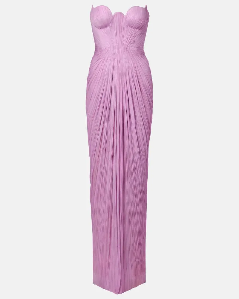 Maria Lucia Hohan Robe Jasleen aus Seidentüll Pink