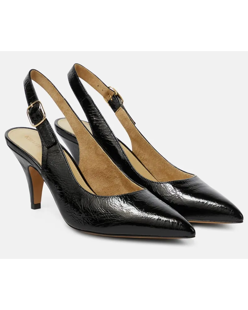 KHAITE Slingback-Pumps River aus Leder Schwarz