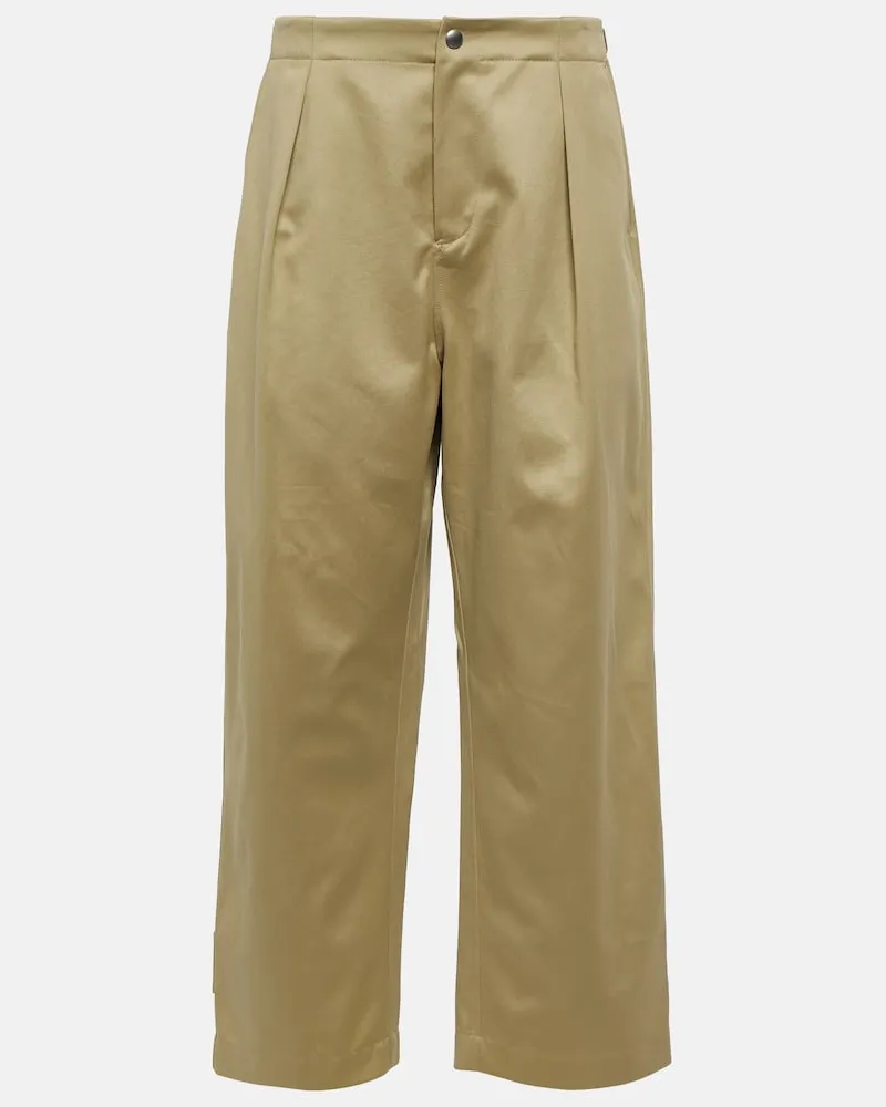 Burberry Gerade Hose aus Baumwolle Grün