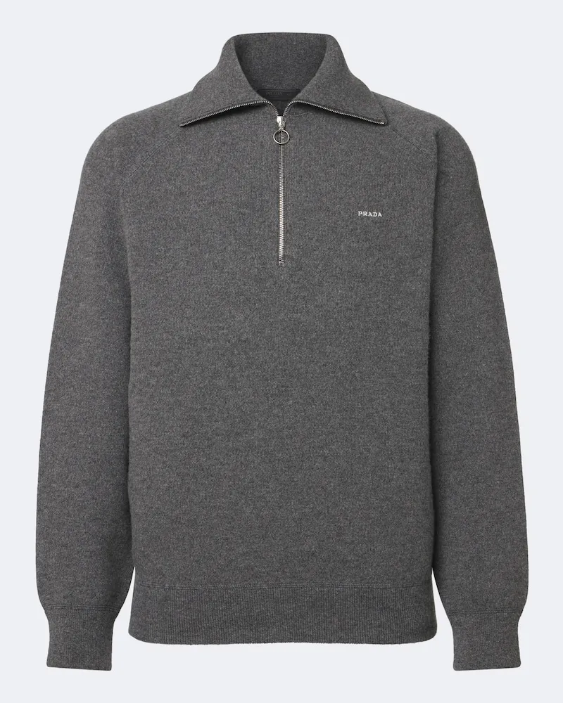 Prada Pullover aus Wolle und Kaschmir Grau