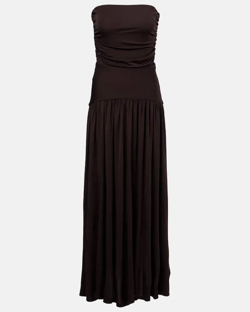 STAUD Maxikleid Mariana aus Jersey Braun