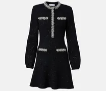 Minikleid mit Kristallen und Pailletten