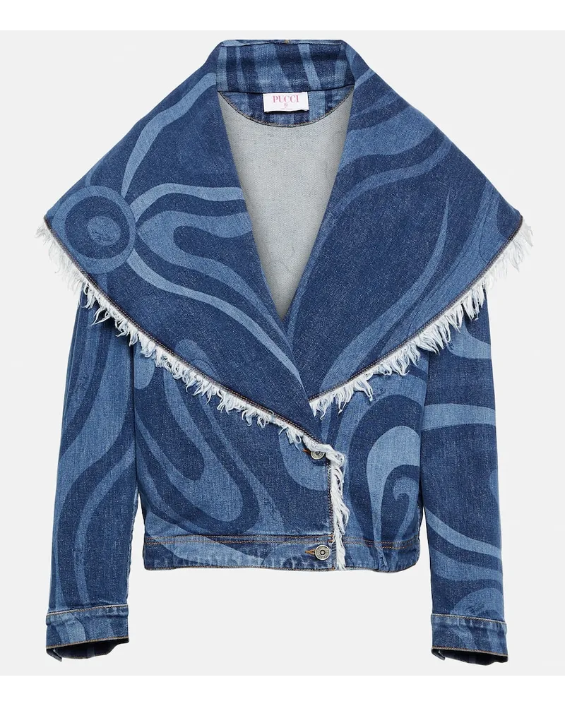 Emilio Pucci Jeansjacke Marmo Blau