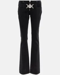 Versace Low-Rise Flared Jeans Grau