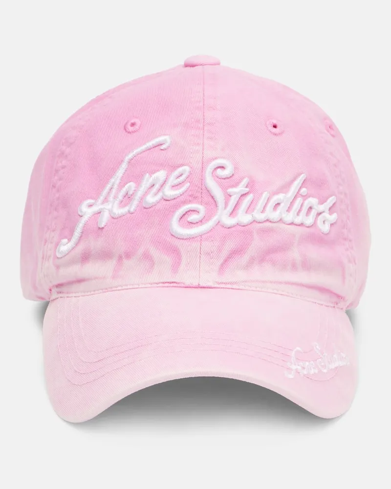 Acne Studios Baseballcap aus Baumwoll-Twill Pink