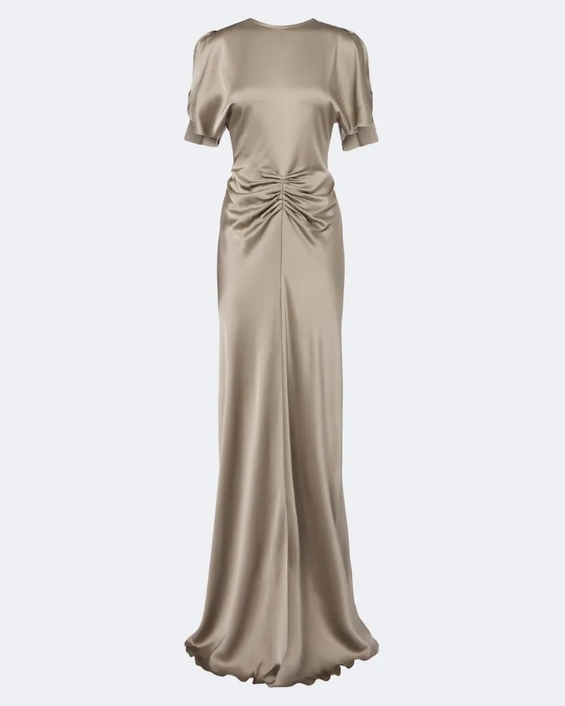 Victoria Beckham Robe Isabella aus Crêpe-Satin Grau