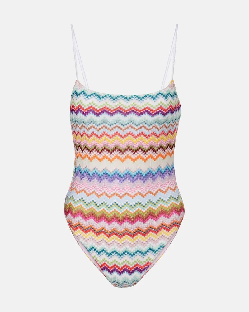 Missoni Badeanzug aus Häkelstrick Multicolor