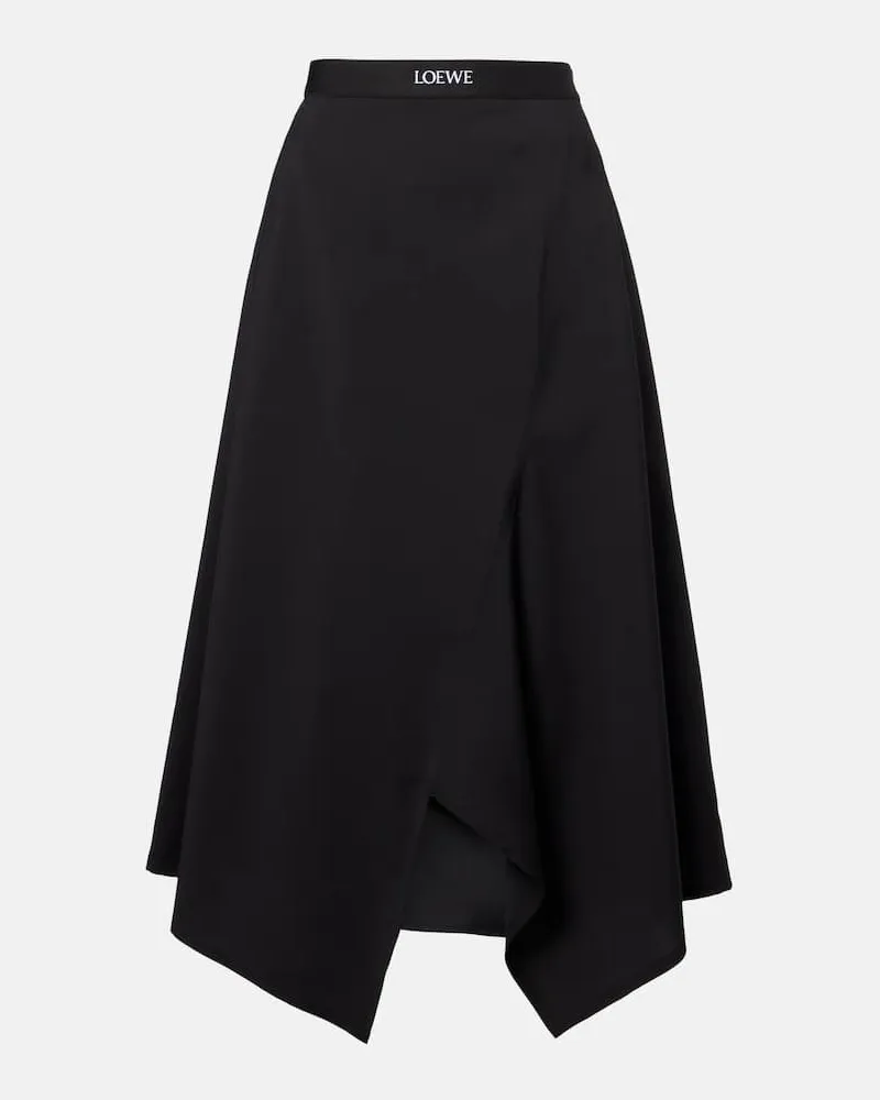 Loewe Midirock aus Wolle Schwarz