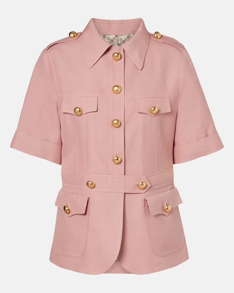 Valentino Garavani Jacke aus Kaschmir und Baumwolle Pink