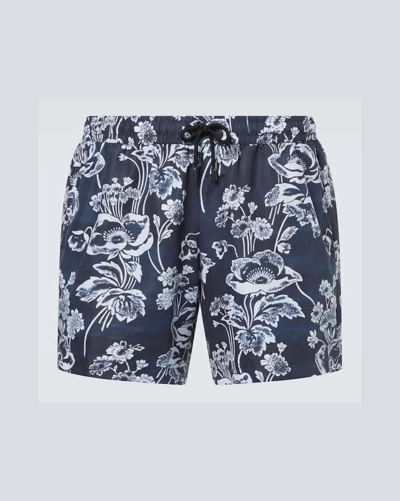 COMMAS Bedruckte Badehose Blau